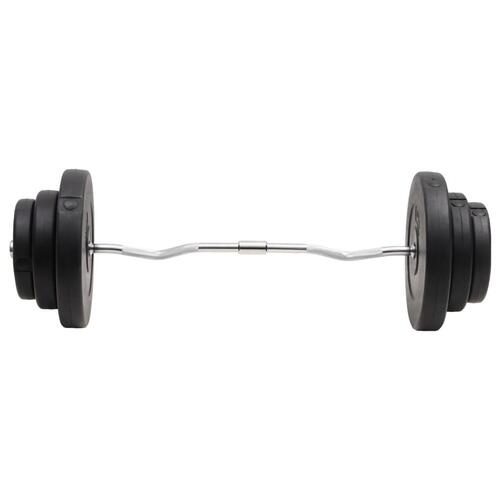 Curl-vægtstang med skiver 60 kg