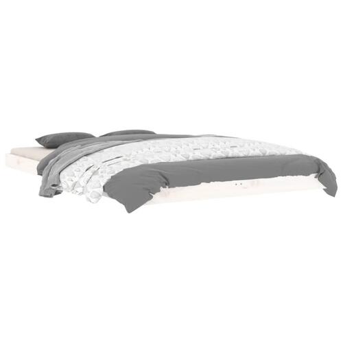 Sengeramme 120x190 cm Small Double massivt fyrretræ hvid