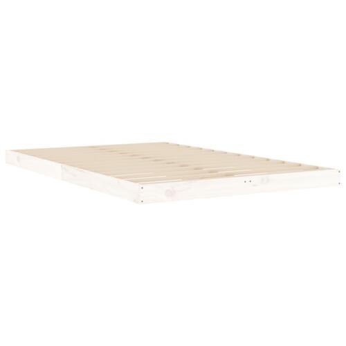 Sengeramme 120x190 cm Small Double massivt fyrretræ hvid