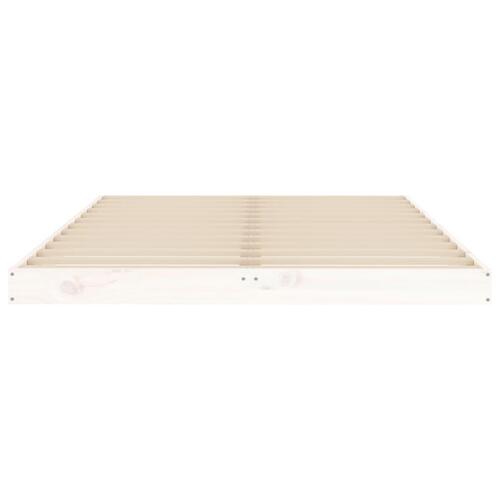 Sengeramme 120x190 cm Small Double massivt fyrretræ hvid