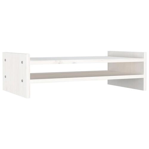 Skærmholder 50x27x15 cm massivt fyrretræ hvid