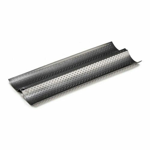 Flütesform Mørkegrå Metal Kulstofstål 16 x 2,5 x 38 cm Brød (12 enheder)
