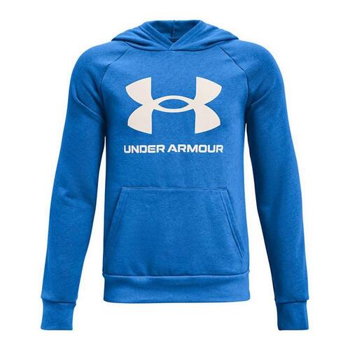 Hættetrøje til Mænd Under Armour Rival Big Logo Blå L