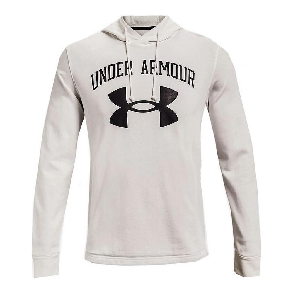 Hættetrøje til Mænd Under Armour Rival Fleece Big Logo Hvid L
