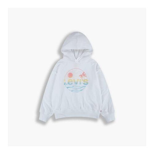 Sweatshirt med hætte til piger Levi's Oversized Hvid 12 år