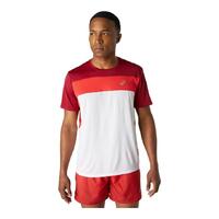 Kortærmet T-shirt til Mænd Asics Race Hvid Rød S