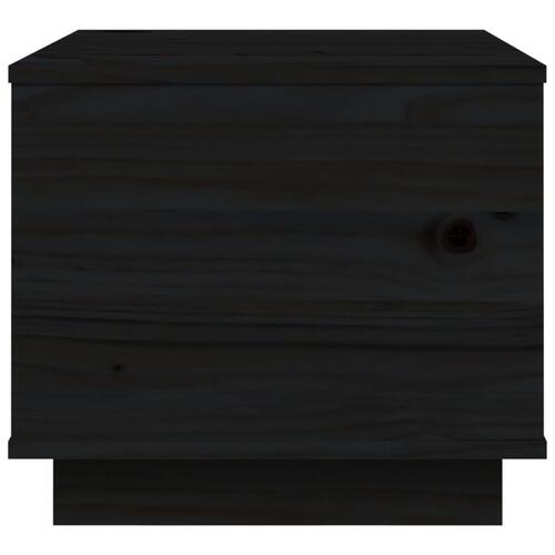 Sofabord 40x50x35 cm massivt fyrretræ sort