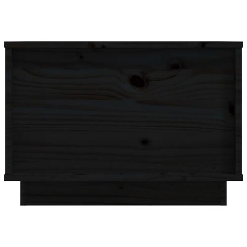 Sofabord 40x50x35 cm massivt fyrretræ sort