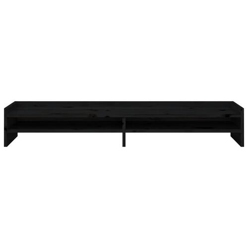 Skærmholder 100x24x16 cm massivt fyrretræ sort