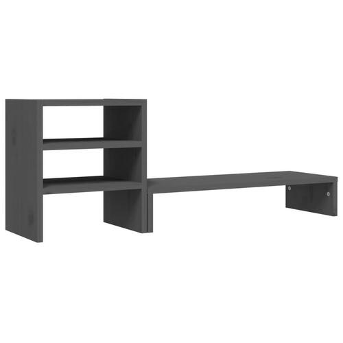 Skærmholder 81x20x30 cm massivt fyrretræ grå