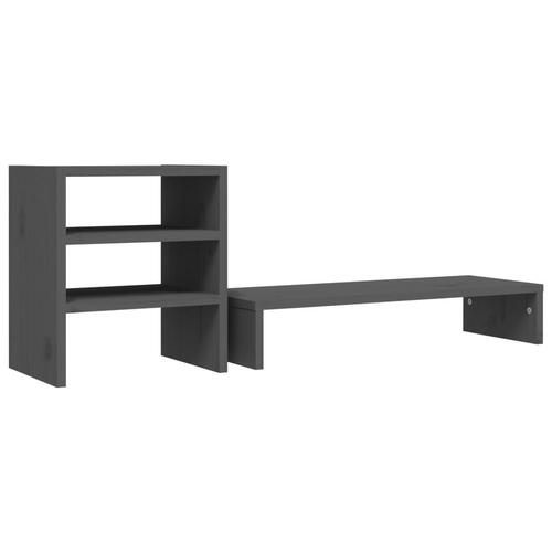 Skærmholder 81x20x30 cm massivt fyrretræ grå