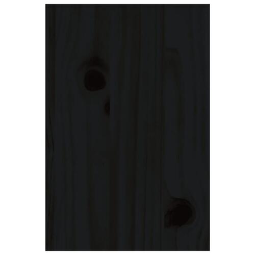 Skærmholder 81x20x30 cm massivt fyrretræ sort