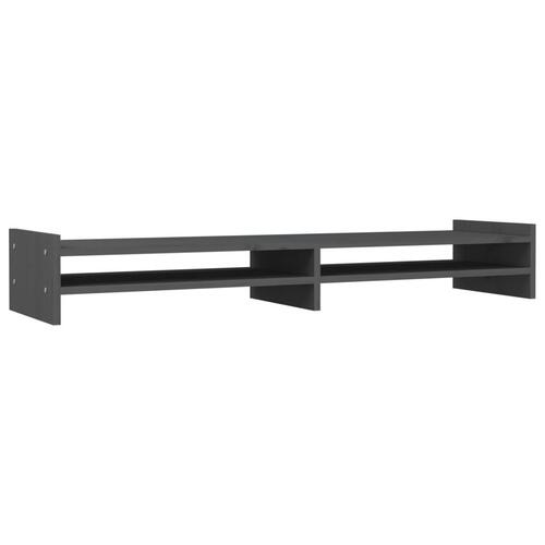 Skærmholder 100x27x15 cm massivt fyrretræ grå