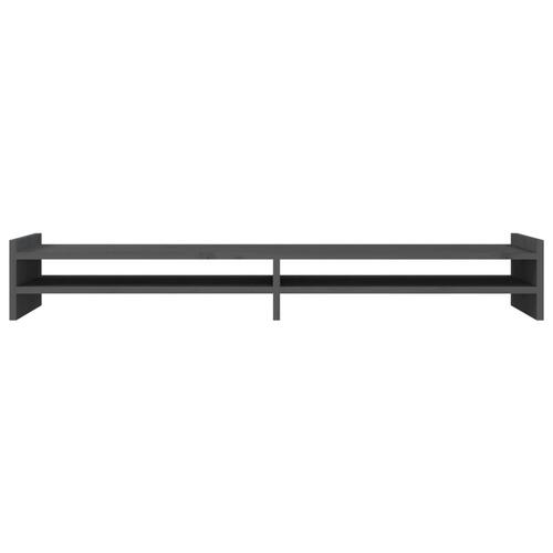 Skærmholder 100x27x15 cm massivt fyrretræ grå