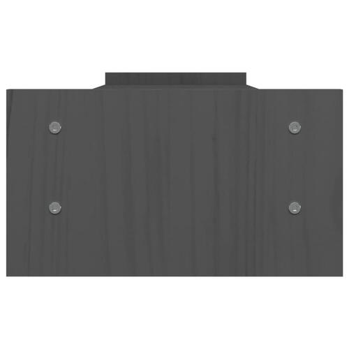 Skærmholder 100x27x15 cm massivt fyrretræ grå