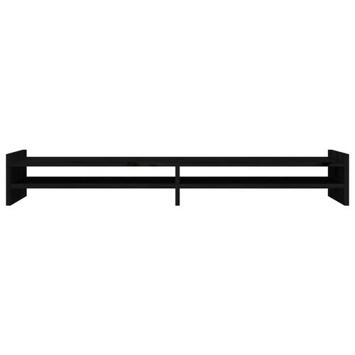 Skærmholder 100x27x15 cm massivt fyrretræ sort