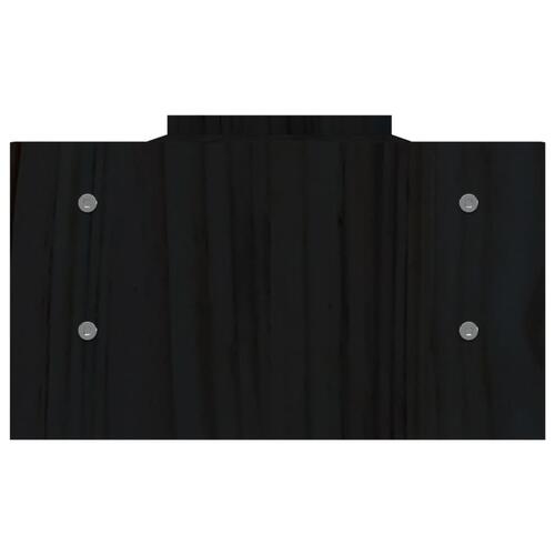 Skærmholder 100x27x15 cm massivt fyrretræ sort