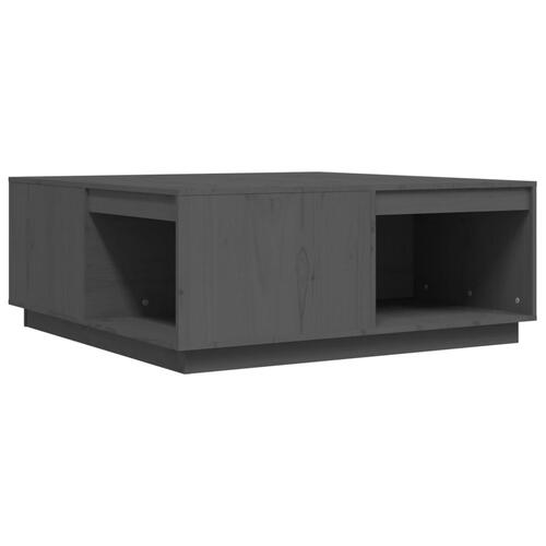 Sofabord 100x101x40,5 cm massivt fyrretræ grå