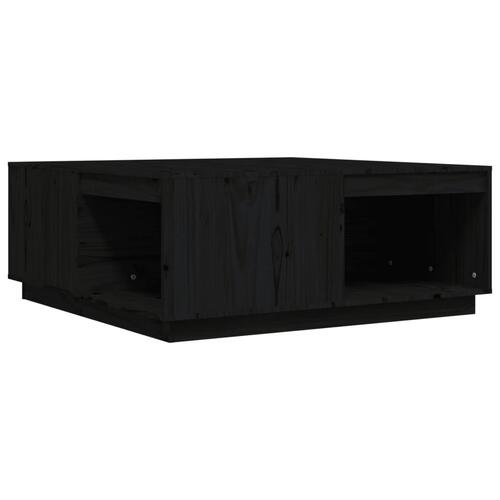 Sofabord 100x101x40,5 cm massivt fyrretræ sort