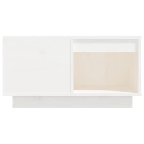 Sofabord 60x61x32,5 cm massivt fyrretræ hvid