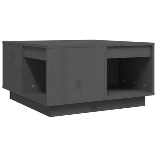 Sofabord 60x61x32,5 cm massivt fyrretræ grå