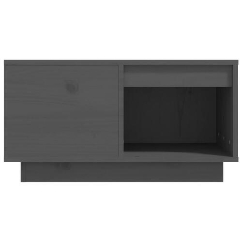 Sofabord 60x61x32,5 cm massivt fyrretræ grå
