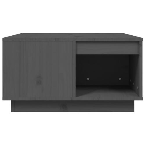 Sofabord 60x61x32,5 cm massivt fyrretræ grå
