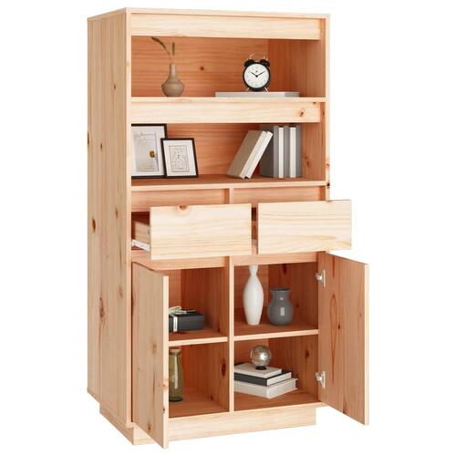 Højskab 60x40x116,5 cm massivt fyrretræ