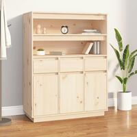 Højskab 89x40x116,5 cm massivt fyrretræ