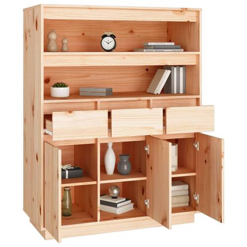 Højskab 89x40x116,5 cm massivt fyrretræ
