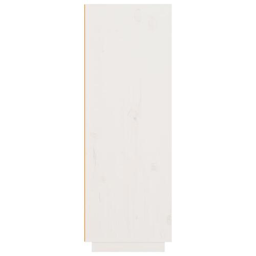Højskab 89x40x116,5 cm massivt fyrretræ hvid