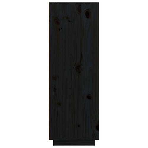 Højskab 89x40x116,5 cm massivt fyrretræ sort