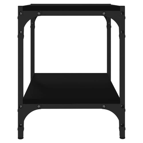 Tv-bord 40x33x41 cm konstrueret træ og stål sort