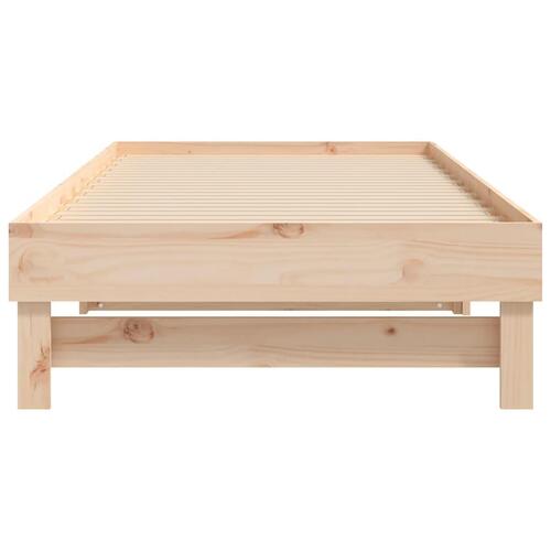 Daybed med udtræk 2x(100x200) cm massivt fyrretræ