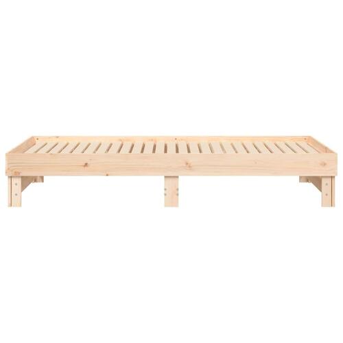 Daybed med udtræk 2x(100x200) cm massivt fyrretræ