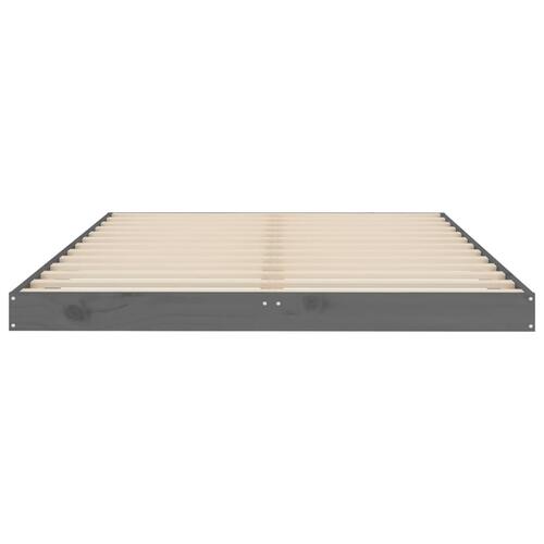 Sengeramme 120x190 cm Small Double massivt fyrretræ grå