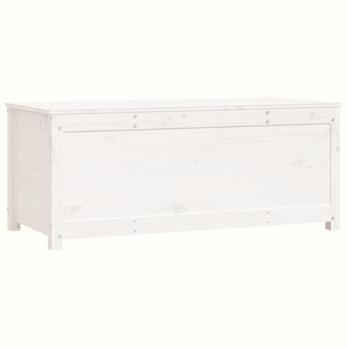 Opbevaringskasse 110x50x45,5 cm massivt fyrretræ hvid