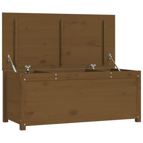 Opbevaringskasse 110x50x45,5 cm massivt fyrretræ gyldenbrun