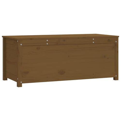 Opbevaringskasse 110x50x45,5 cm massivt fyrretræ gyldenbrun