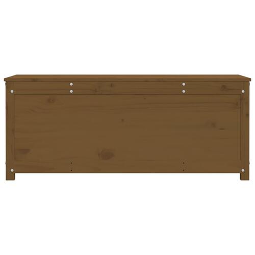 Opbevaringskasse 110x50x45,5 cm massivt fyrretræ gyldenbrun
