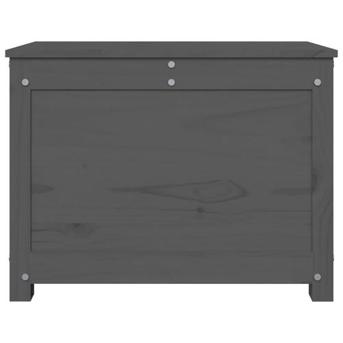 Opbevaringskasse 60x32x45,5 cm massivt fyrretræ grå