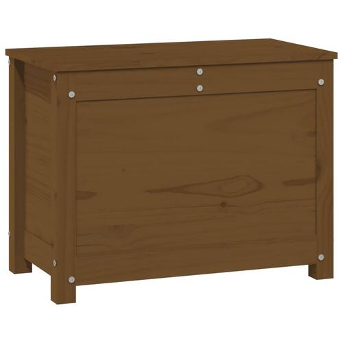 Opbevaringskasse 60x32x45,5 cm massivt fyrretræ gyldenbrun