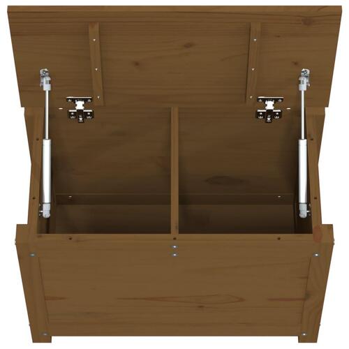 Opbevaringskasse 60x32x45,5 cm massivt fyrretræ gyldenbrun