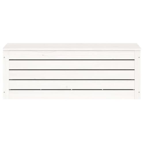 Opbevaringskasse 89x36,5x33 cm massivt fyrretræ hvid