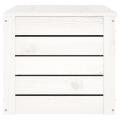 Opbevaringskasse 89x36,5x33 cm massivt fyrretræ hvid