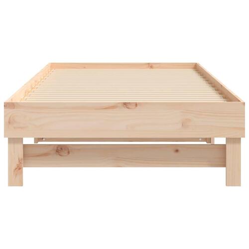 Daybed med udtræk 2x(90x190) cm massivt fyrretræ