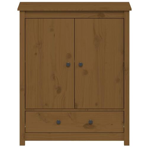 Højskab 83x41,5x100 cm massivt fyrretræ gyldenbrun