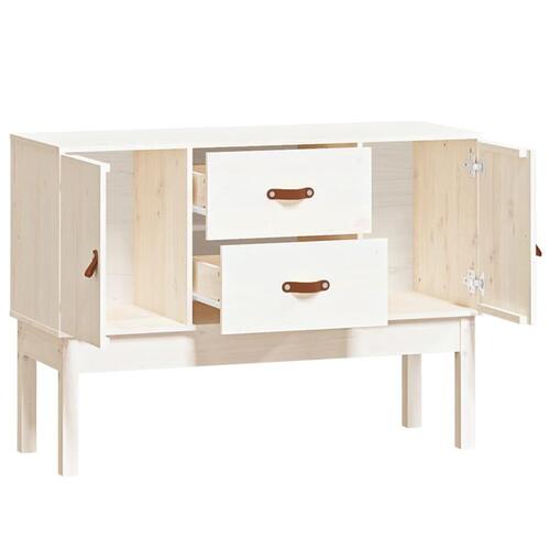 Skænk 110x40x78 cm massivt fyrretræ hvid