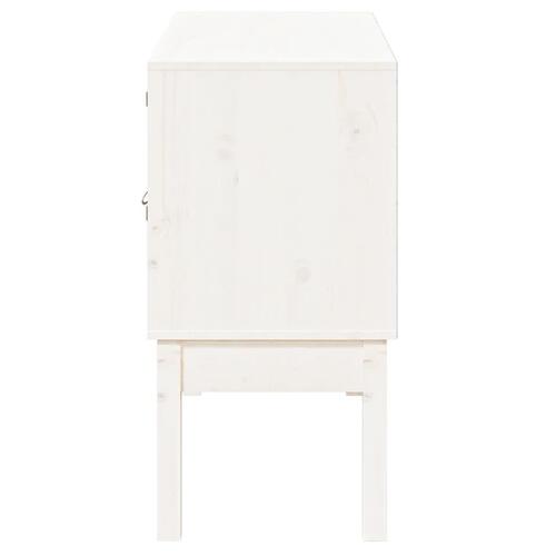 Skænk 110x40x78 cm massivt fyrretræ hvid
