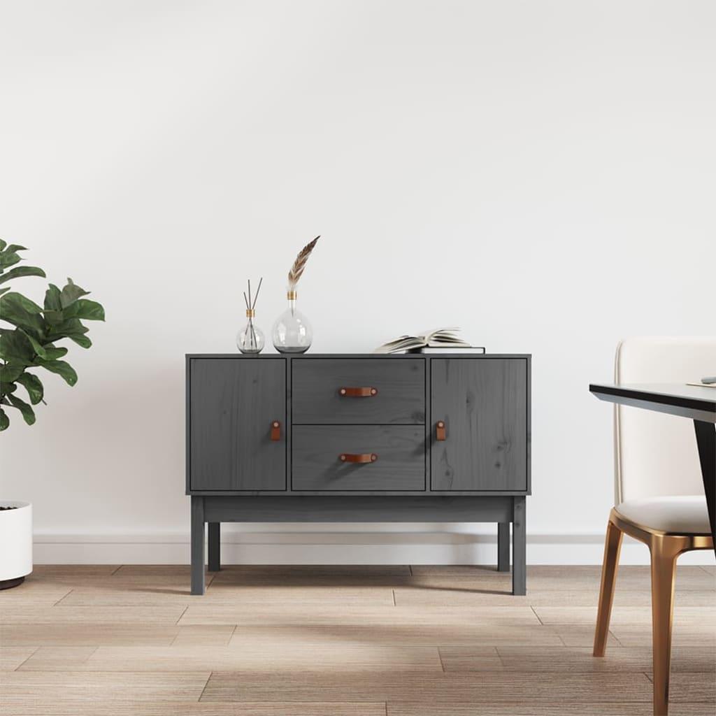 Skænk 110x40x78 cm massivt fyrretræ grå